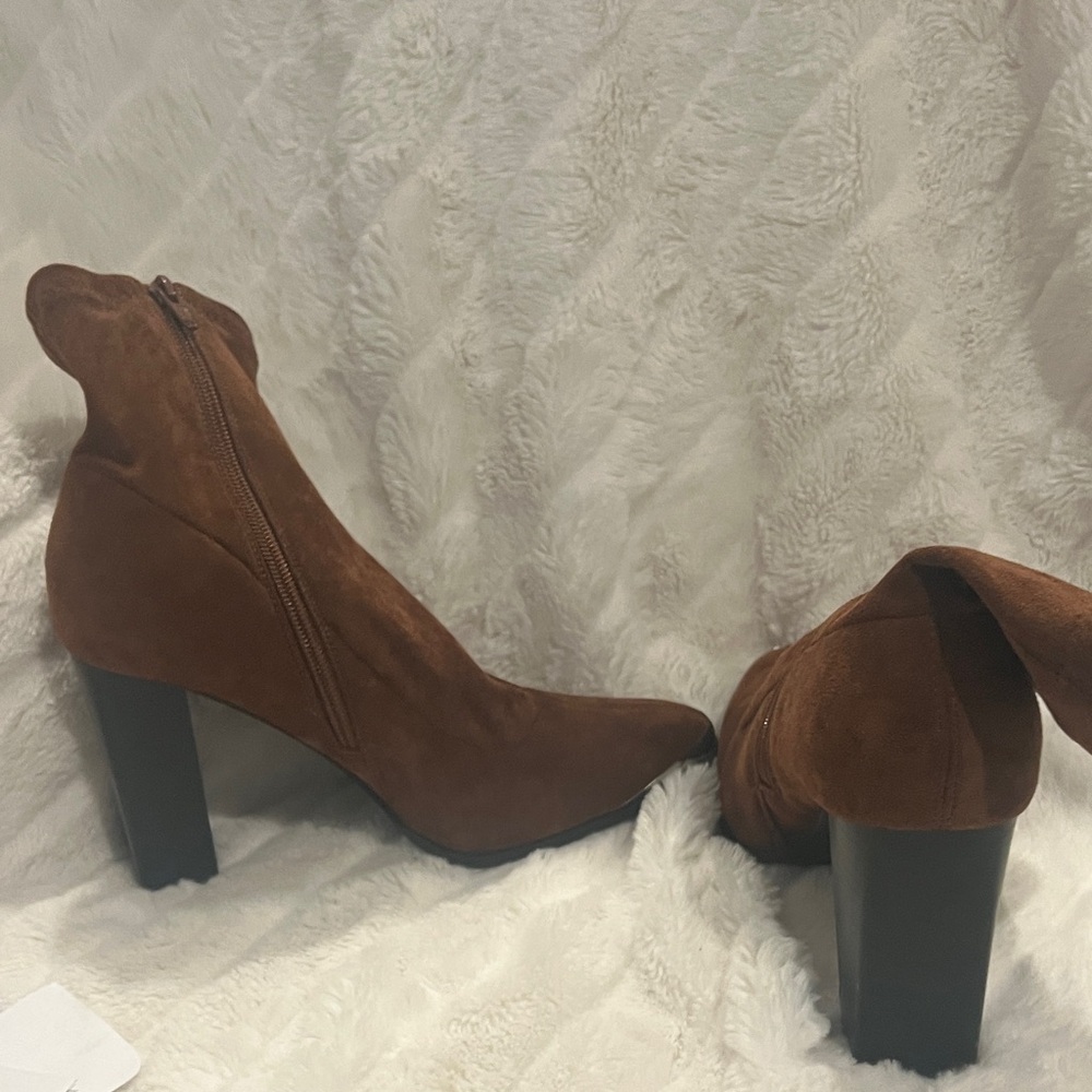 Brown Suede Women's Ankle Boots